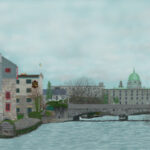 View of Galway Cathedral and River Corrib from Wolfe Tone Bridge, Co. Galway, Ireland